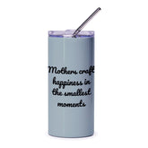 Mothers Craft Happiness Tumbler, Inspirational Quote Gift, Mom Appreciation Present, Gift for Mom, Unique Drinkware, Tumbler with Straw - Tawshia